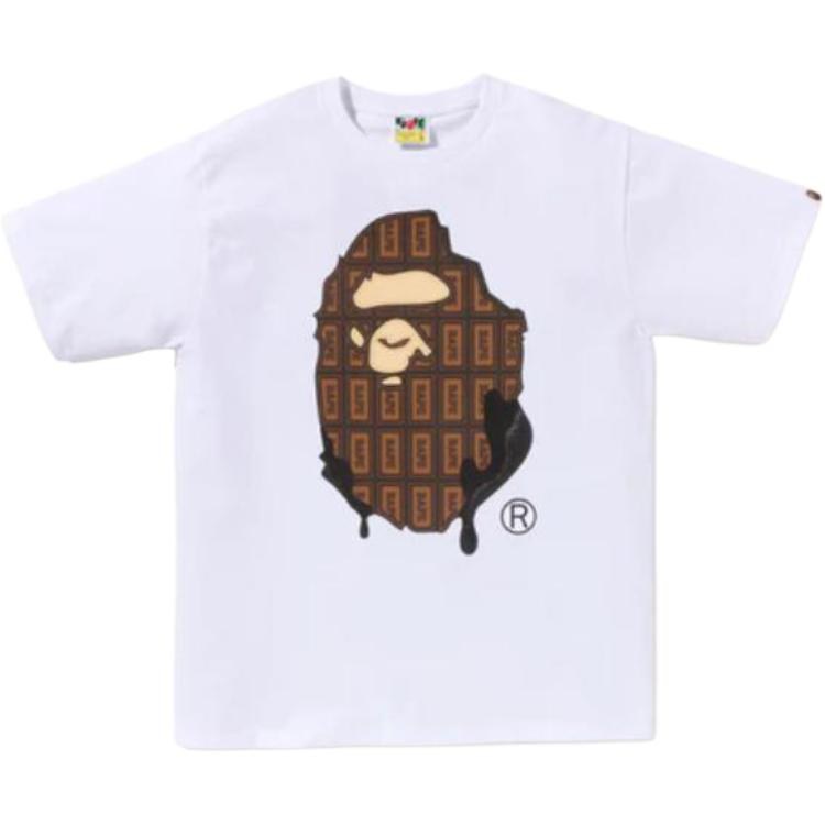 A BATHING APE BAPE SS23 Valentine's Day Chocolate Ape Head Print Tee