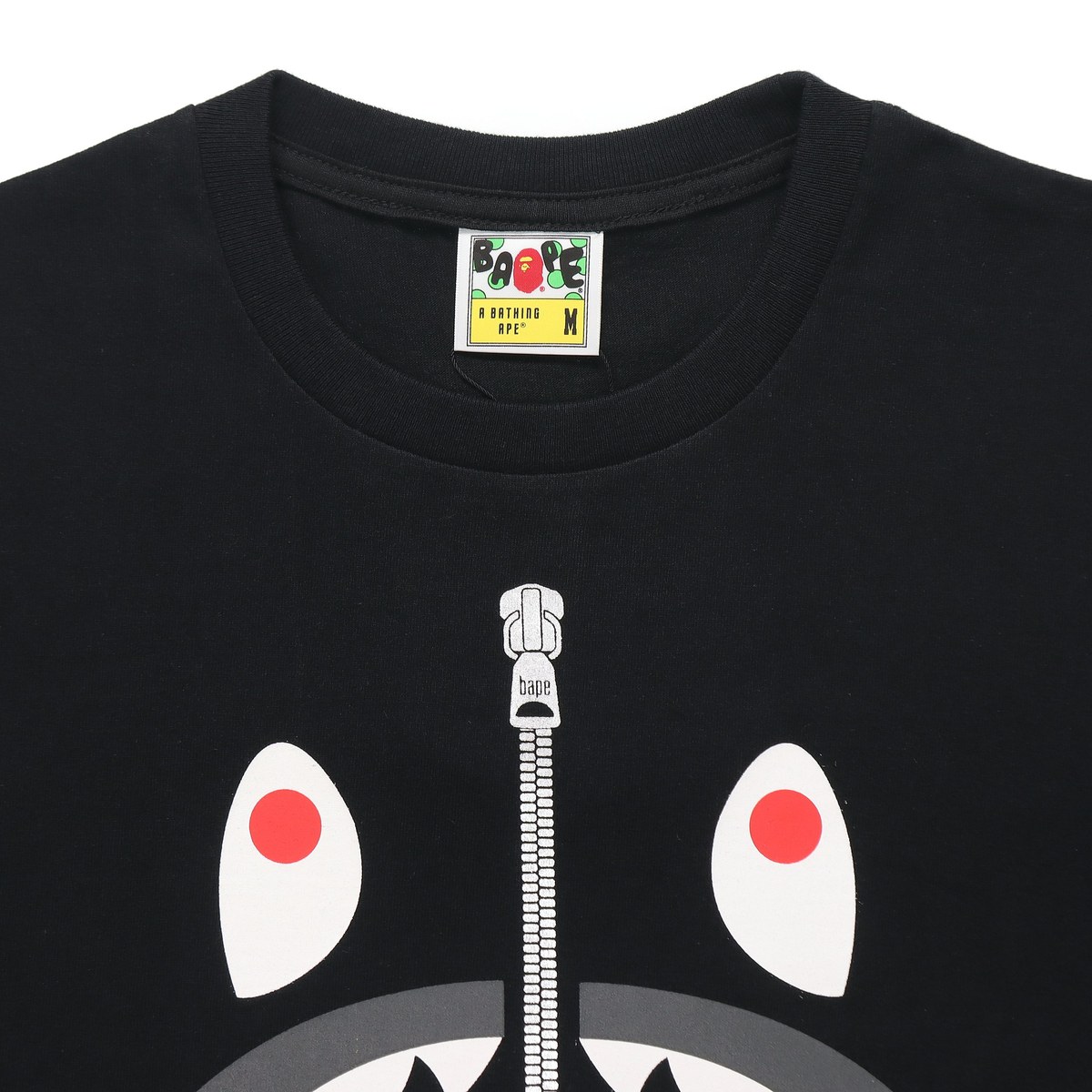 A BATHING APE Bape Shark Print T-Shirt Black