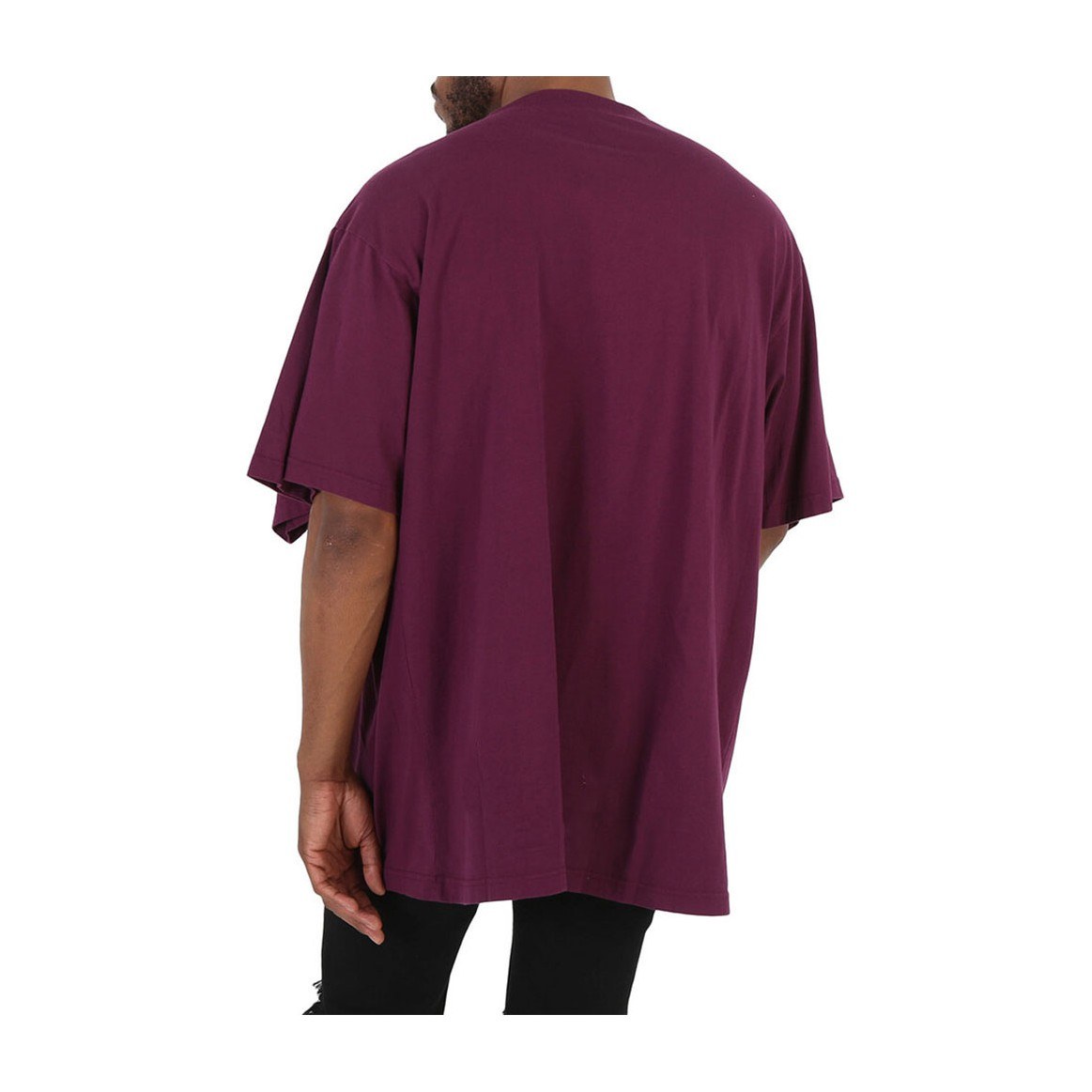 Balenciaga Logo Embroidered T-Shirt Purple