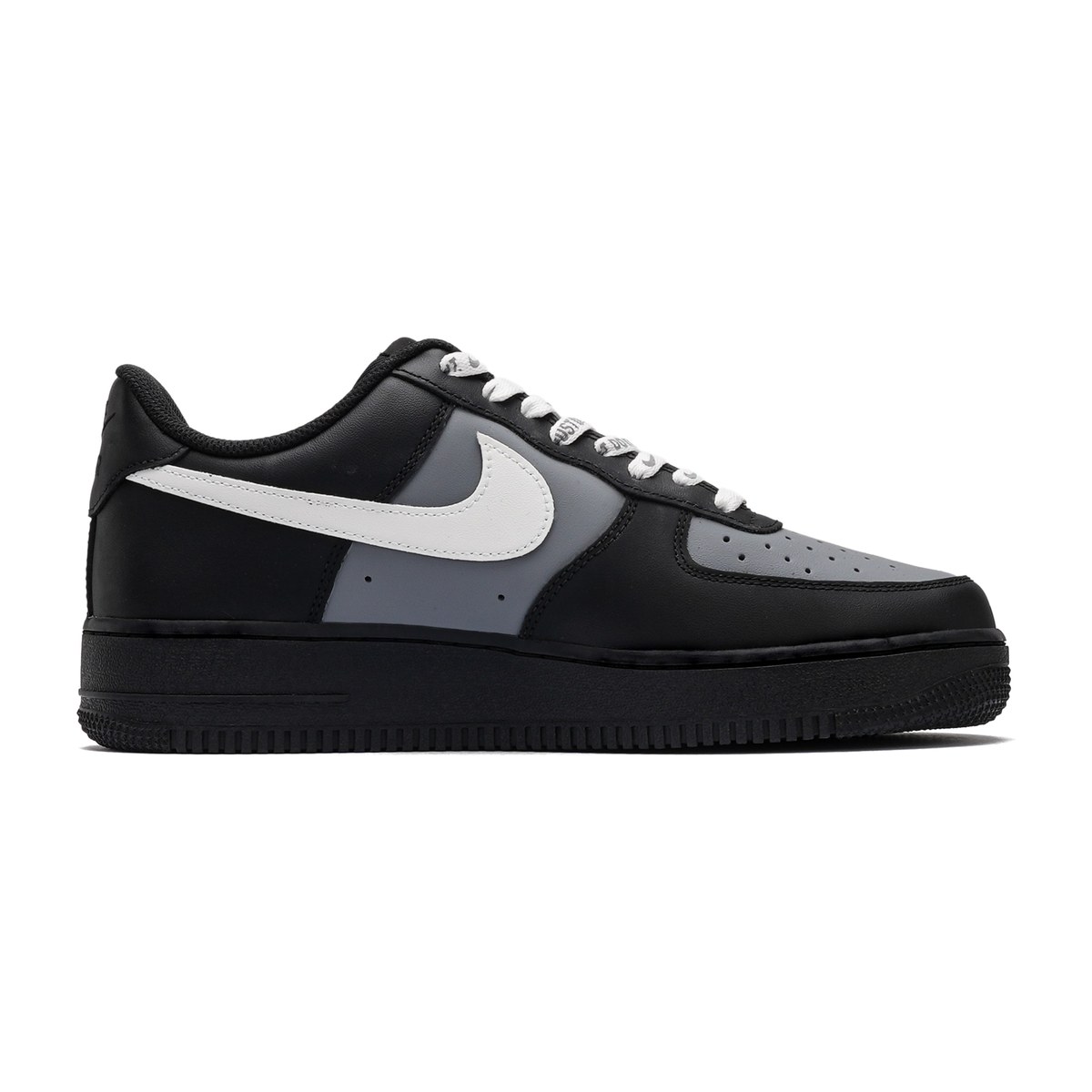 Nike Air Force 1 Black Silver Y2K