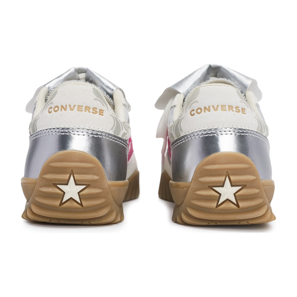 Converse Run Star Trainer White Silver Pink