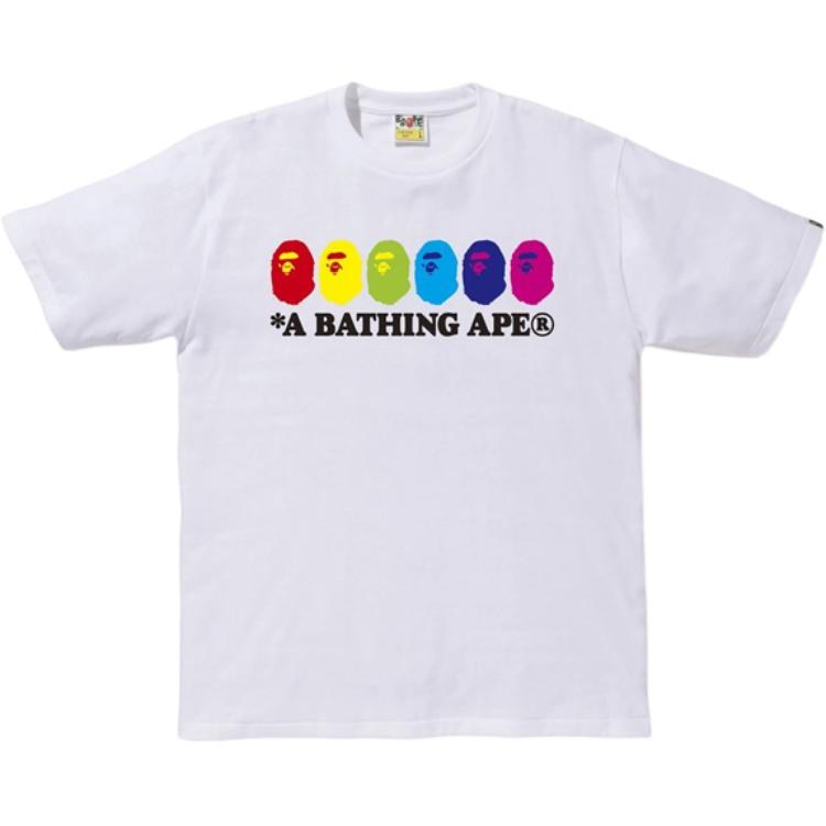 BAPE Multicolor Ape Head Tee