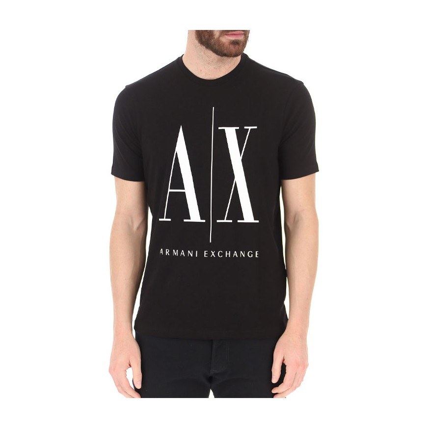 Armani Exchange Logo Print T-Shirt Black