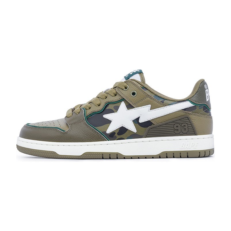 A BATHING APE Bape Camo Low Sneakers