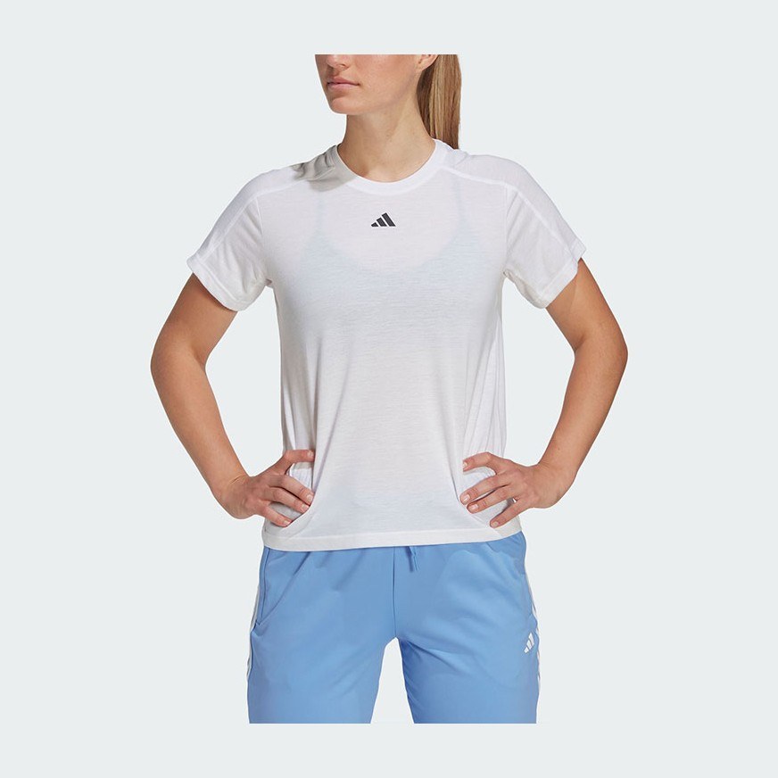 adidas AEROREADY ESSENTIALS CREWNECK TEE logo T