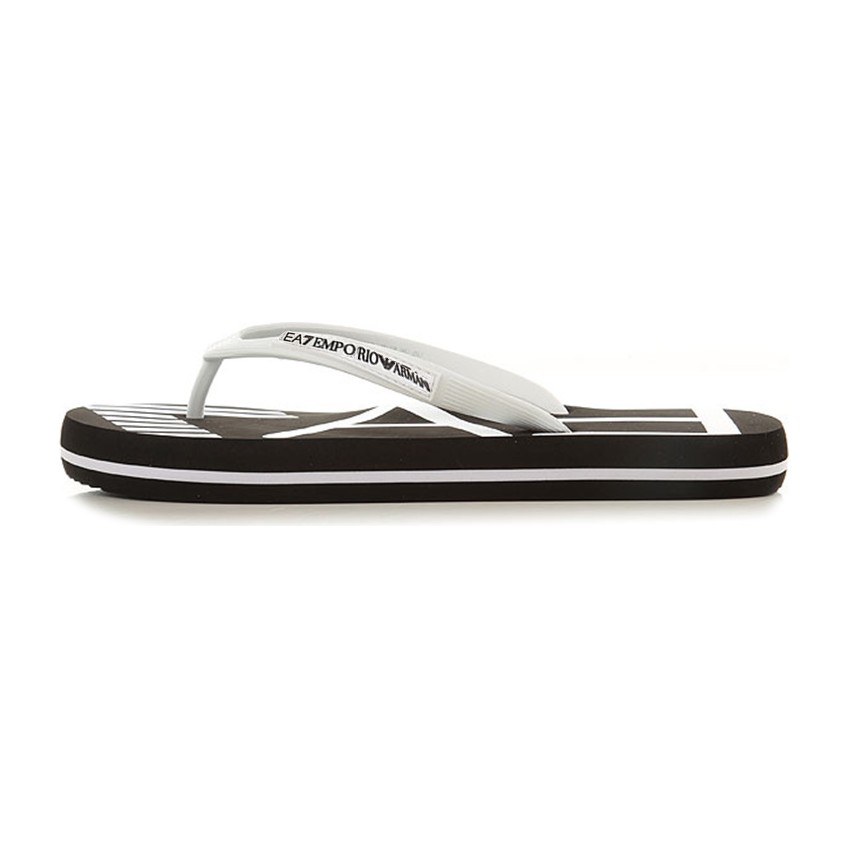 Emporio Armani Flip Flops Black White