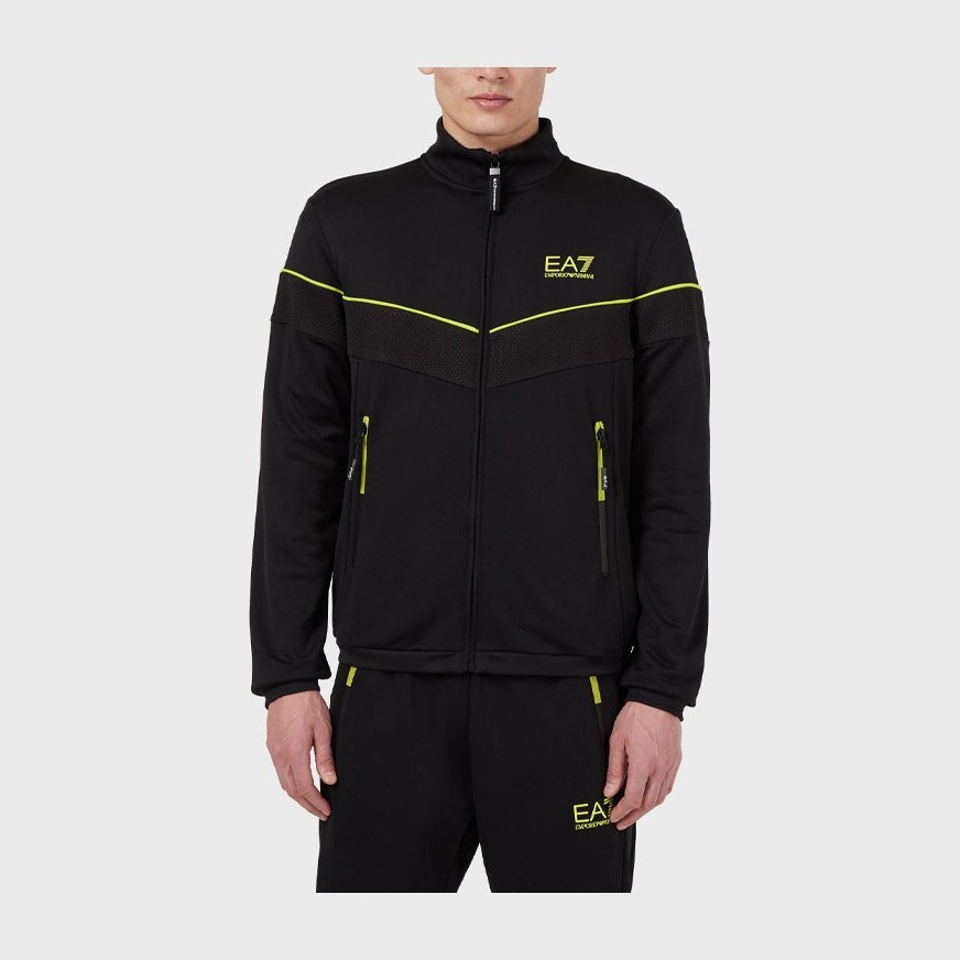 Emporio Armani FW21 Logo Zip Sweatshirt Black