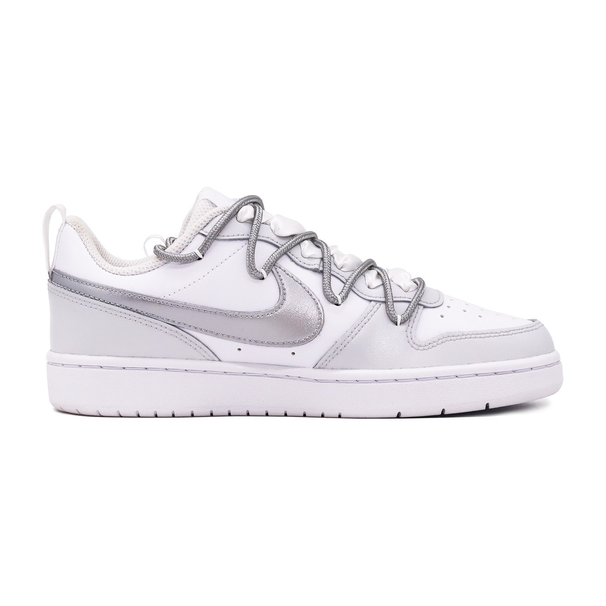 Nike Court Borough Low GS White Silver