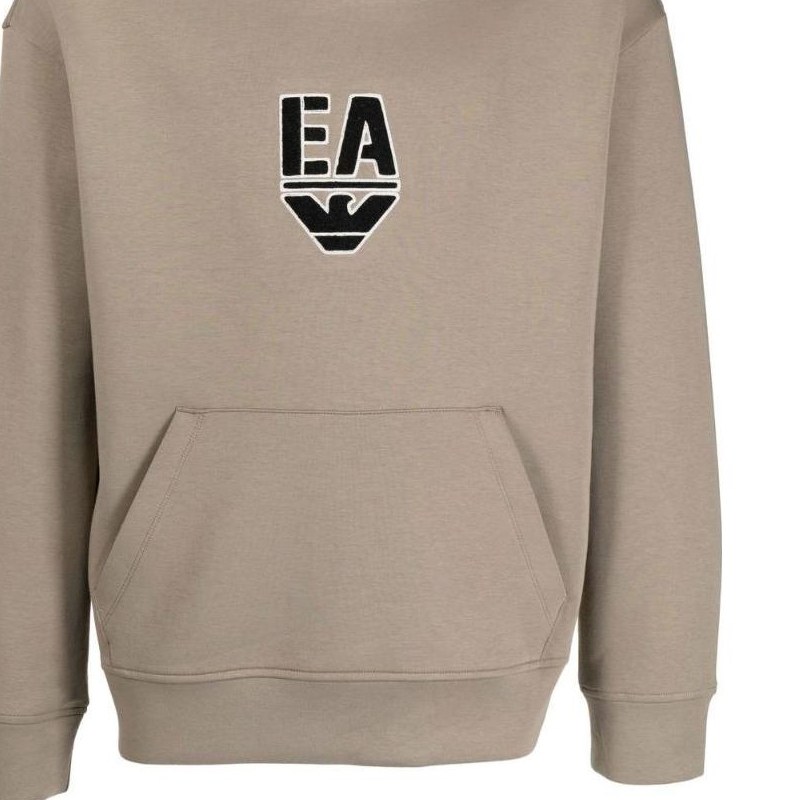 Emporio Armani FW22 Logo Hoodie Mist Grey