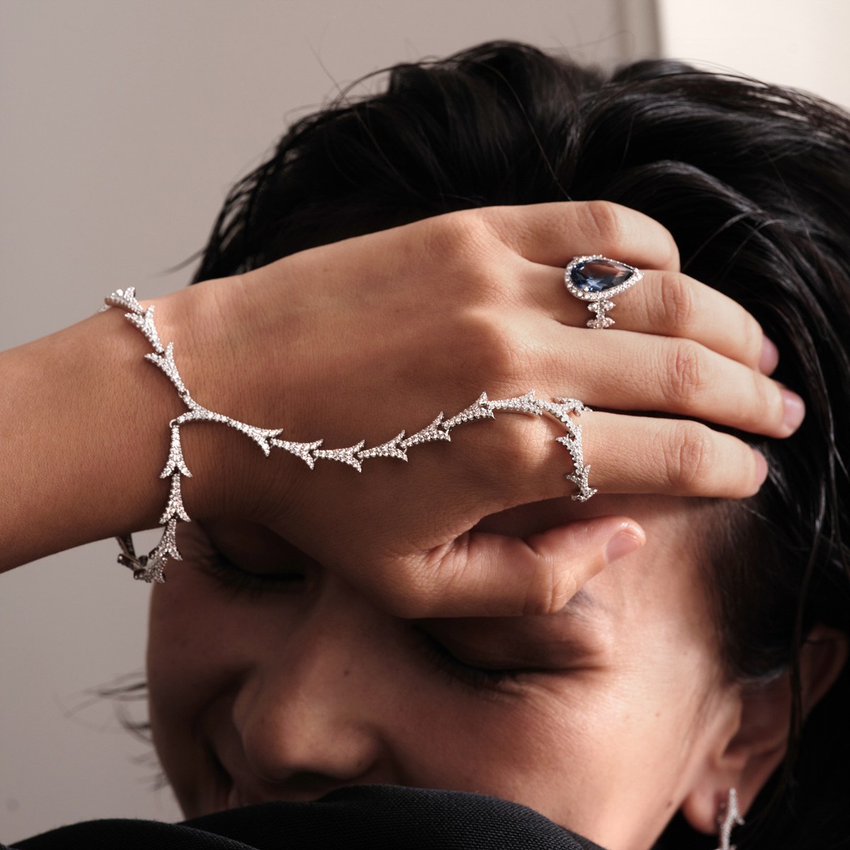 apm Monaco Teardrop Ring Silver
