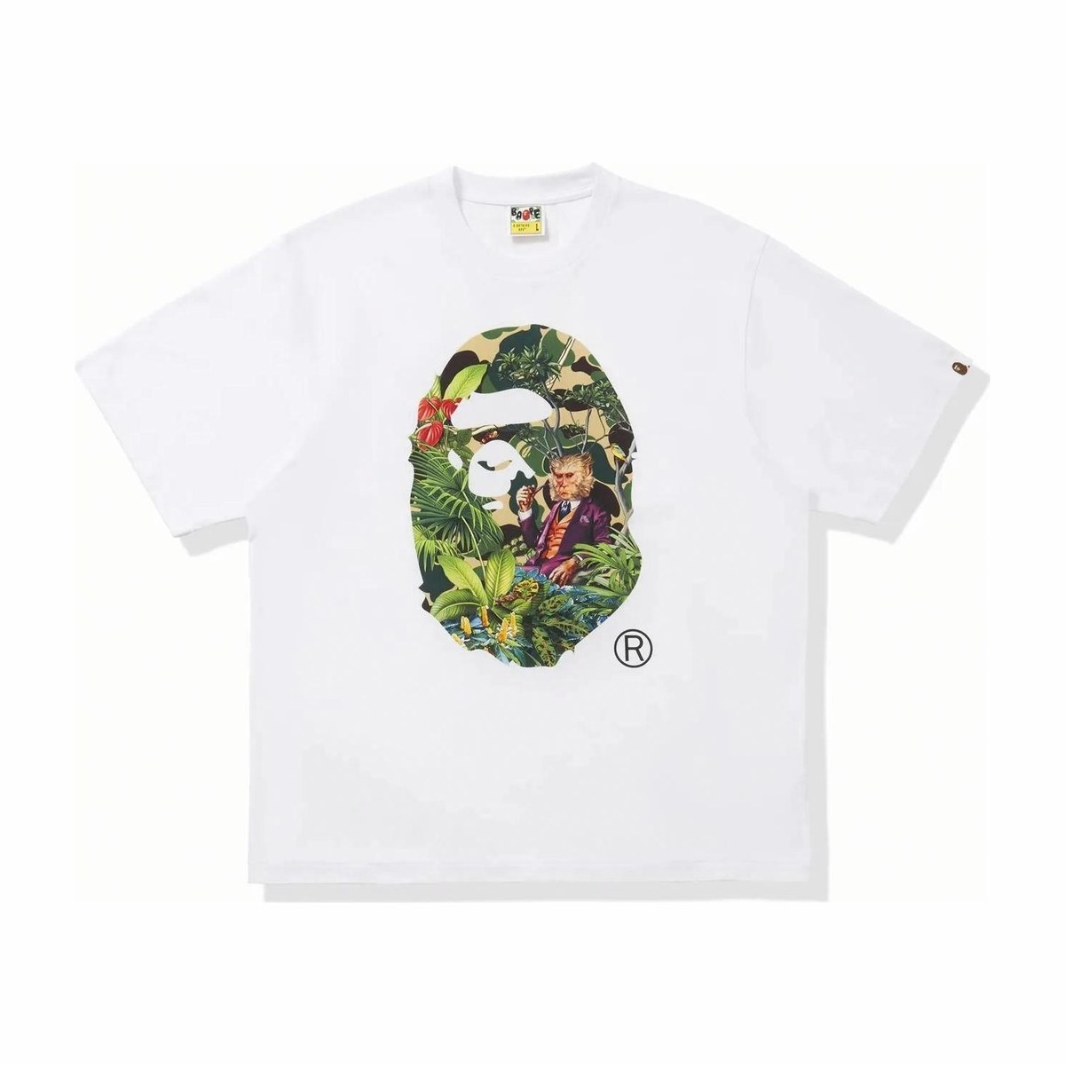 A BATHING APE x MONKEY 47 Head Tee GreenT
