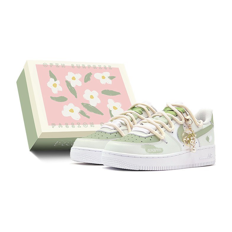 Nike Air Force 1 Low GS Green White
