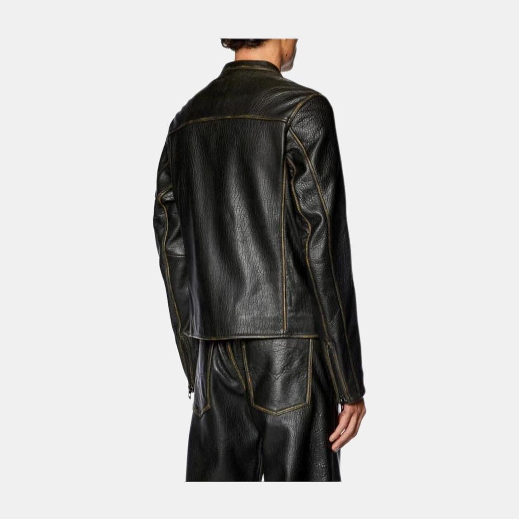 DIESEL OVAL D LOGO Brown Jacket