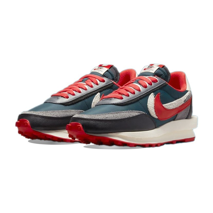 Sacai x UNDERCOVER x Nike LDWaffle Midnight Spruce University Red