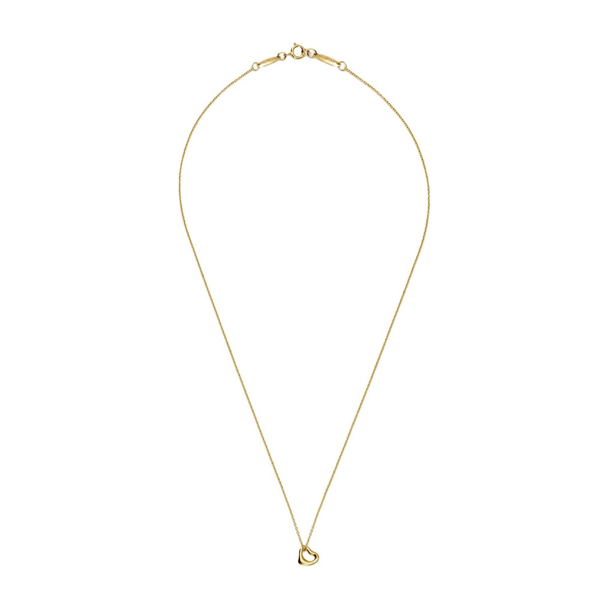 Tiffany & Co. Elsa Peretti Open Heart Necklace 18K Gold