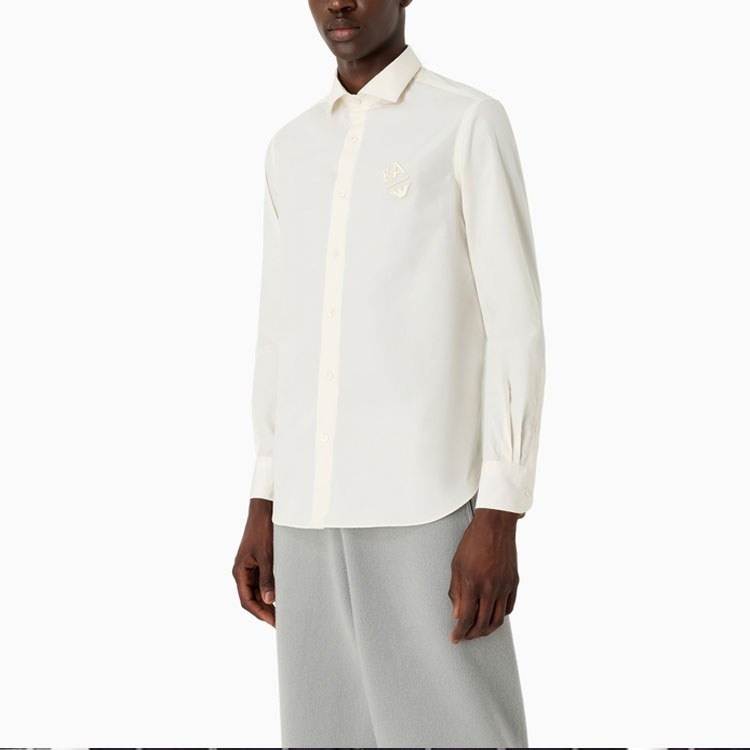 Emporio Armani SS24 Solid Single-Breasted Shirt