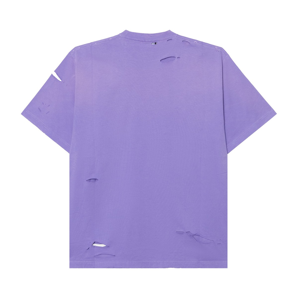 Balenciaga SS22 Caps Destroyed T-Shirt Purple