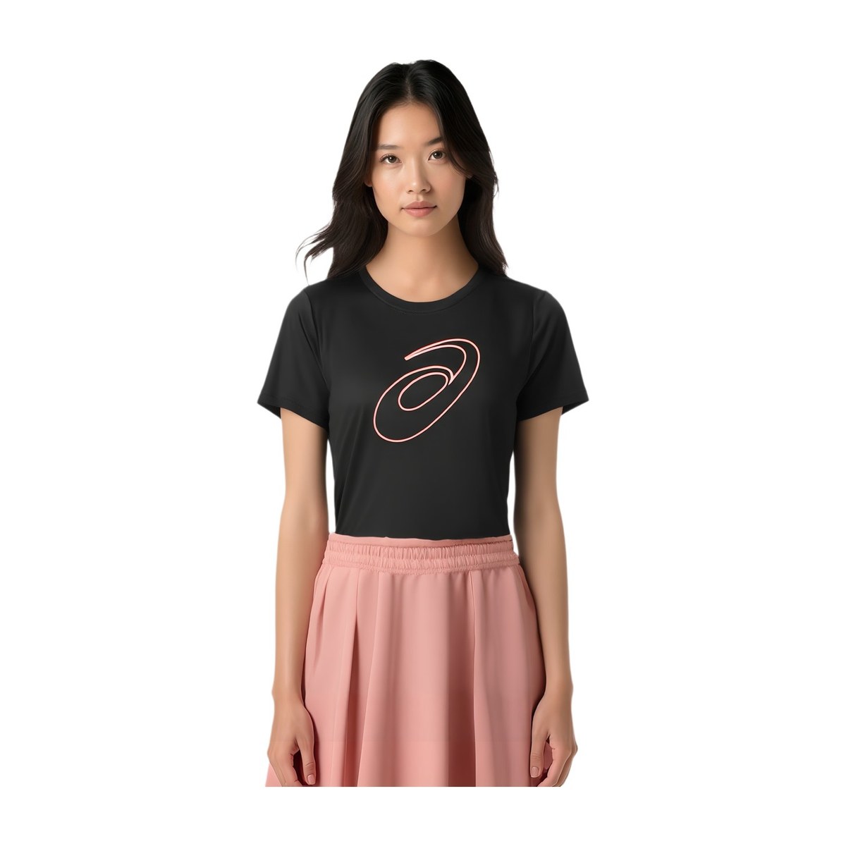 Asics Logo Crewneck T-Shirt Black