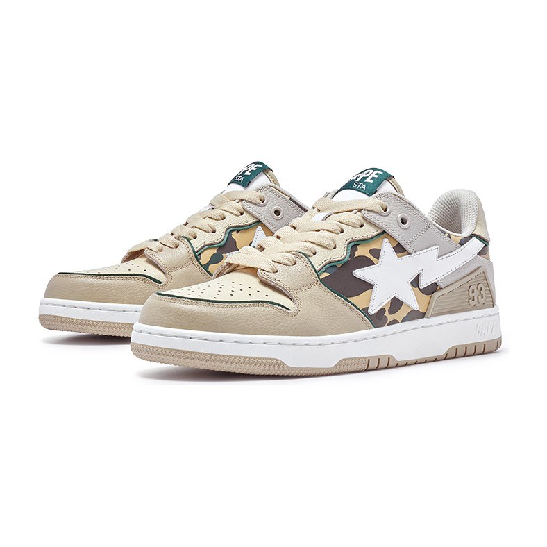 A BATHING APE Bape Camo Low Sneakers