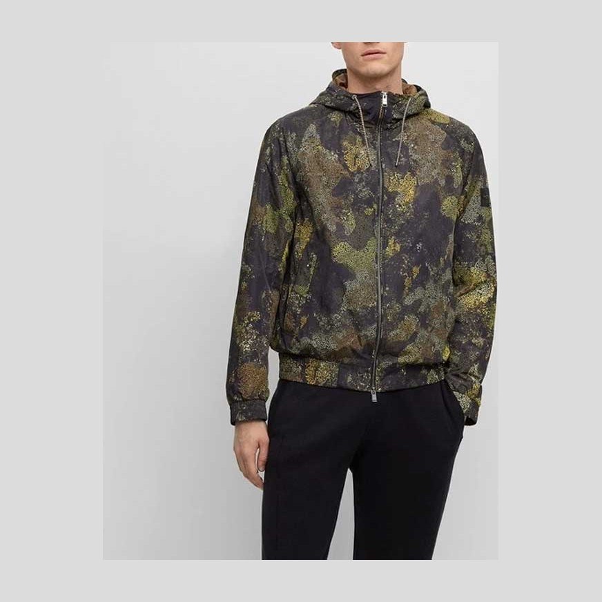 HUGO BOSS FW23 Camo Zip Hoodie