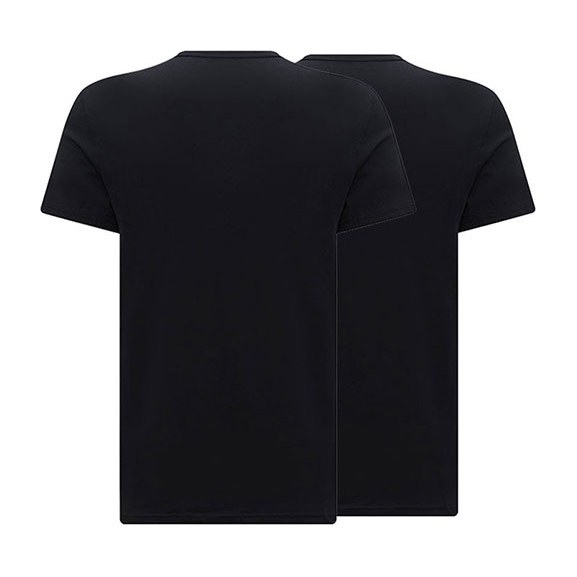 Emporio Armani FW23 Classic Logo Tee 2-Pack Black