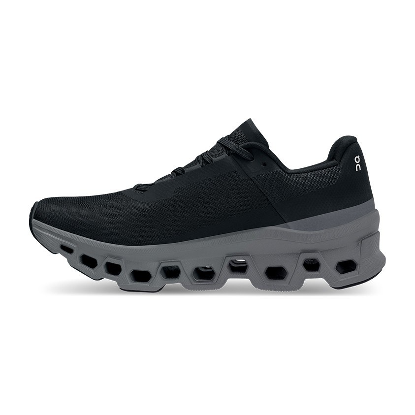 On Cloudmonster Black Grey