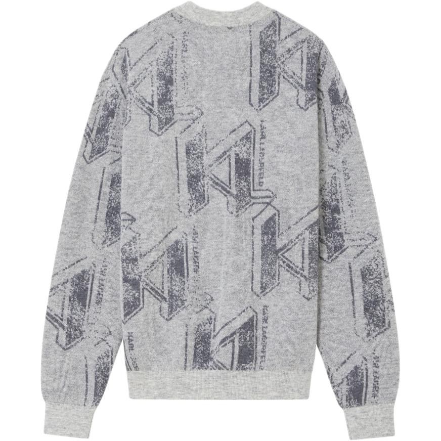 KARL LAGERFELD Letter Print Crewneck Sweater