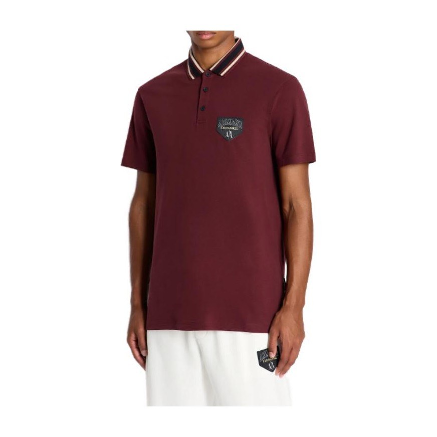 Armani Exchange Polo Shirt Burgundy