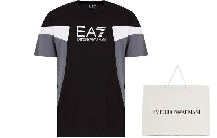 Emporio Armani EA7 Logo T-Shirt Black