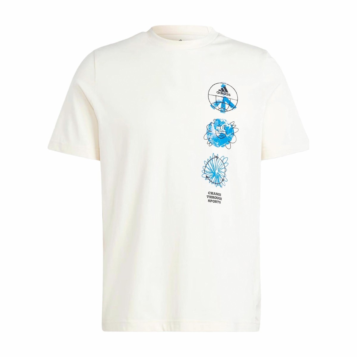 adidas Sportswear Change Through Sports Triple T-Shirt Beige