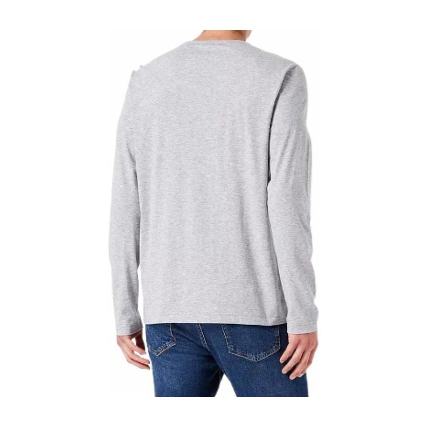 HUGO BOSS SS22 Logo Embroidered Long Sleeve Tee Grey