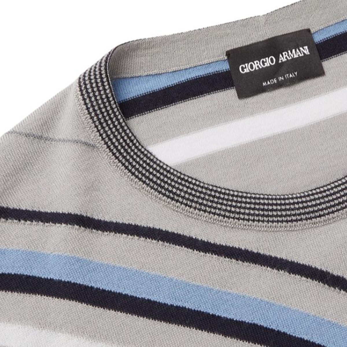 Armani Crewneck Wool Sweater Unisex Patterned