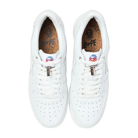 BAPE BLACK x A BATHING APE STA White Silver