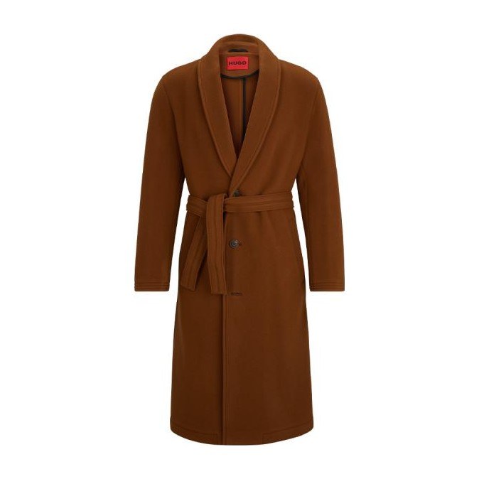 Hugo Boss Rust Wool Blend Coat