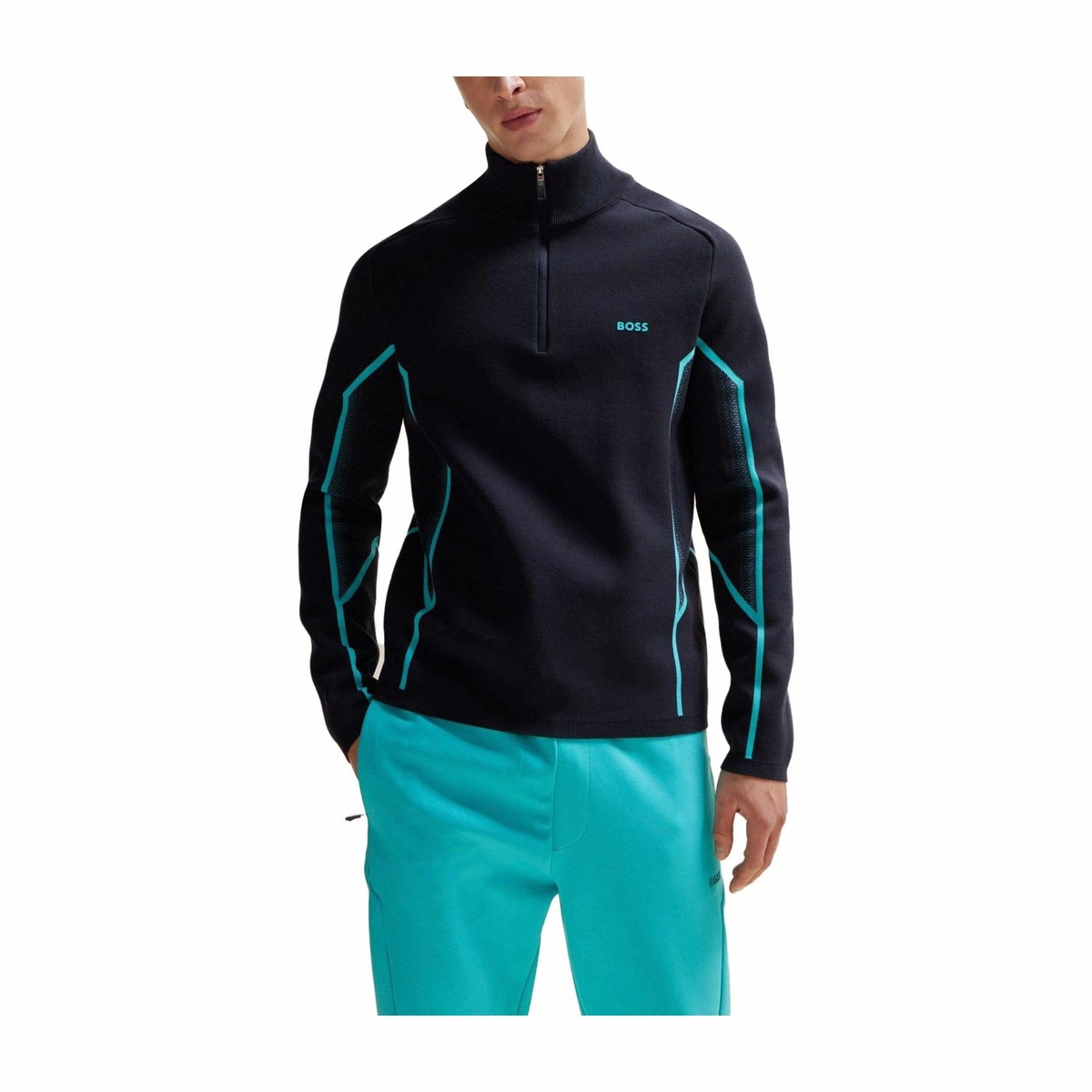 HUGO BOSS Zip-Neck Sweater