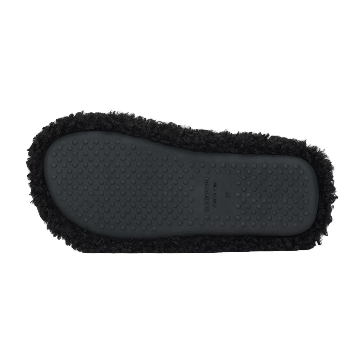Balenciaga Furry Slides Black