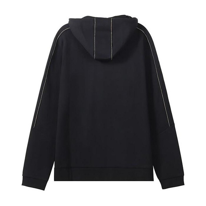 HUGO BOSS FW22 Curved Logo Hoodie Black