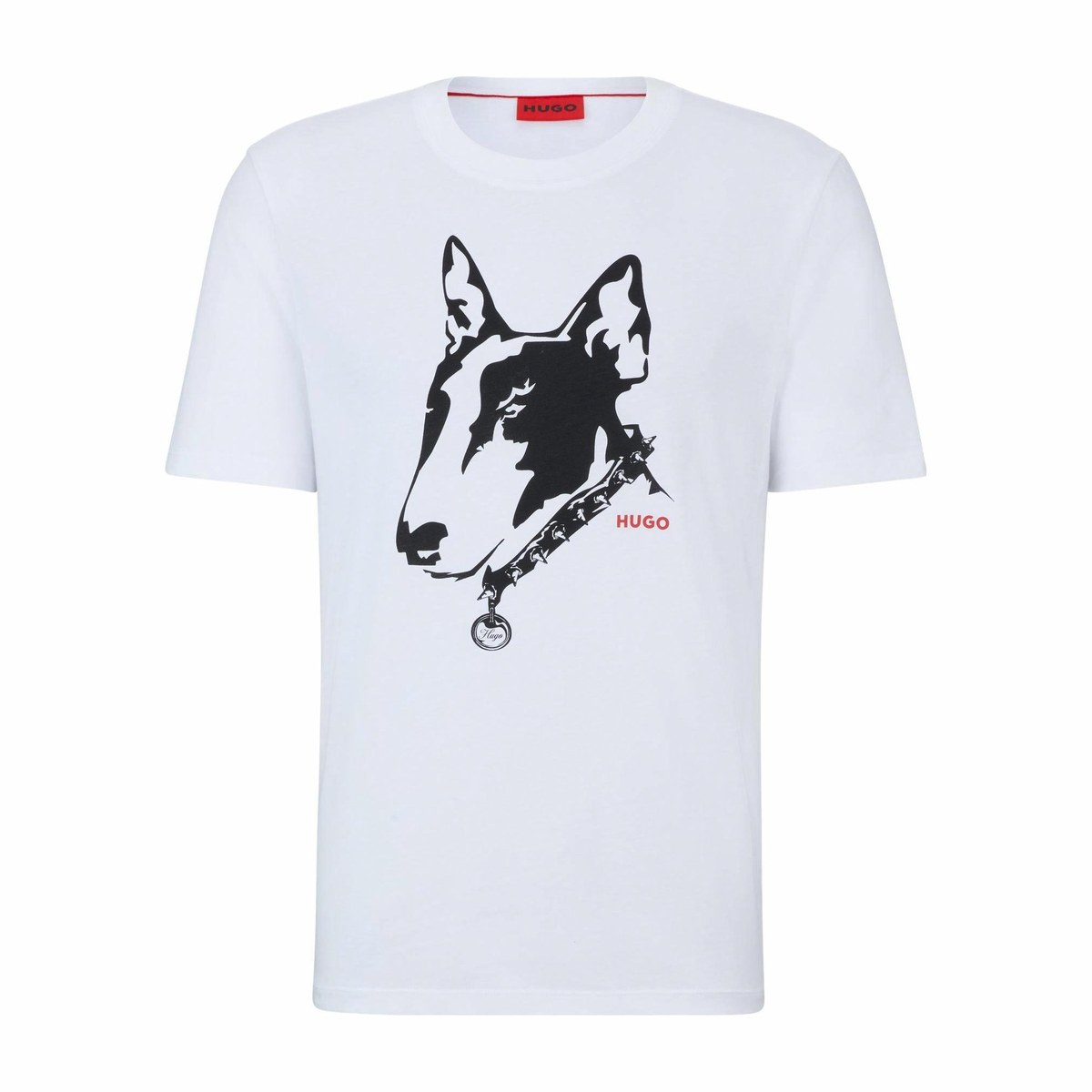 HUGO BOSS Cotton-Jersey T-Shirt With Dog Artwork T