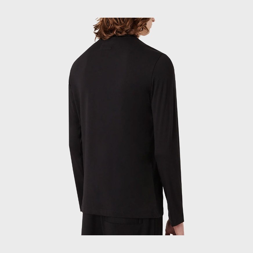 Emporio Armani FW22 Black Crewneck Long Sleeve Tee