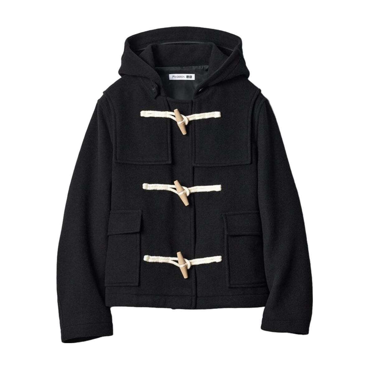 UNIQLO x JW Anderson FW23 Duffle Coat Black
