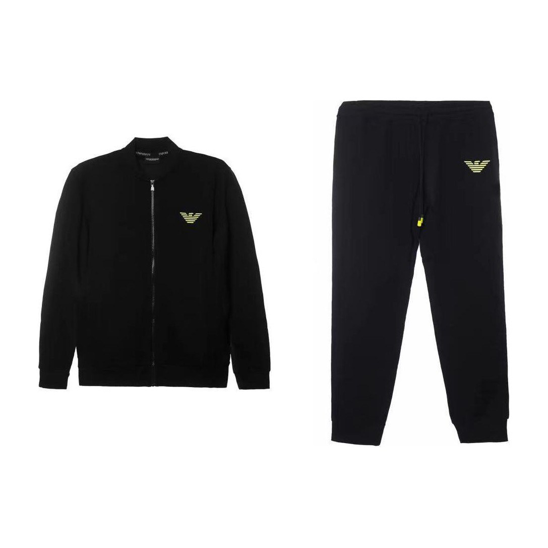 Emporio Armani FW24 Logo Tracksuit Black