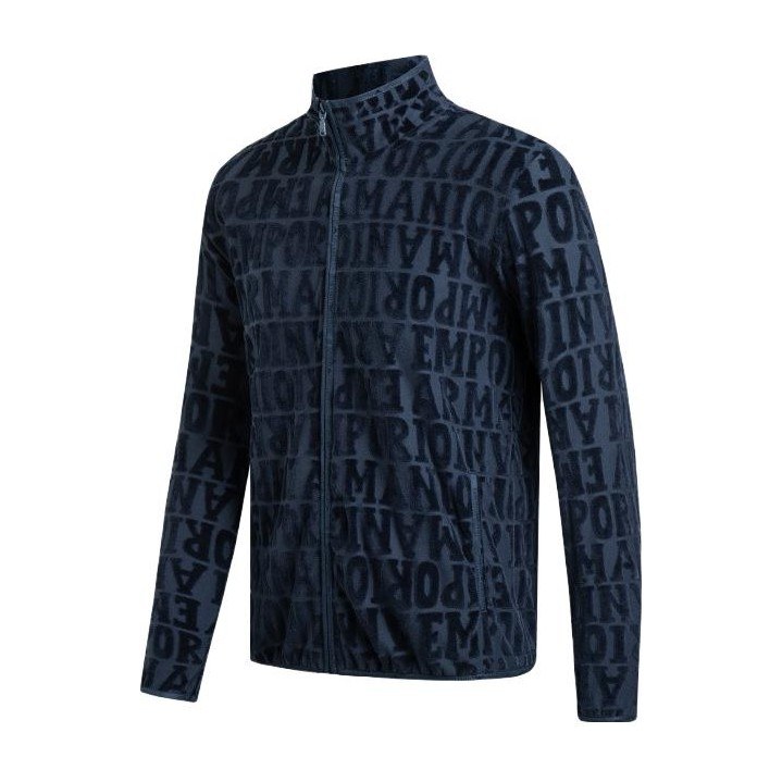 Emporio Armani FW23 Logo Zip Jacket Navy