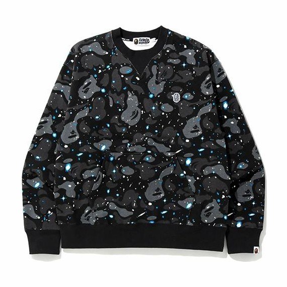 A BATHING APE BAPE Relaxed Space Camo Crewneck