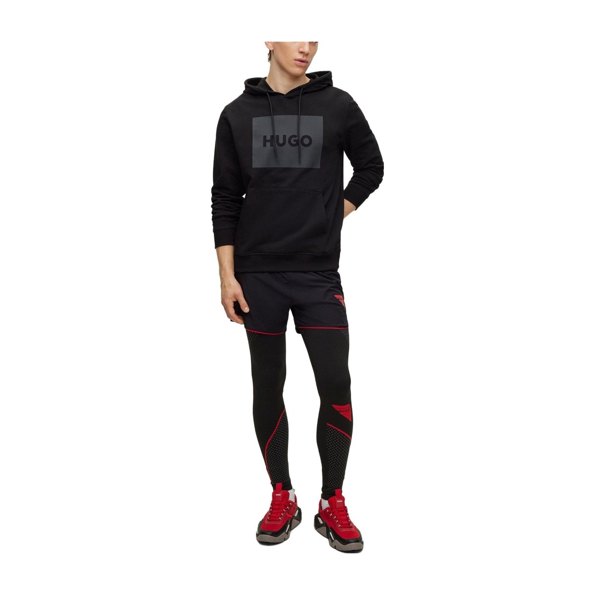 HUGO BOSS Logo Hoodie Black