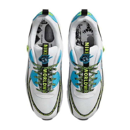 Nike Air Max 90 SE Worldwide White Blue Yellow