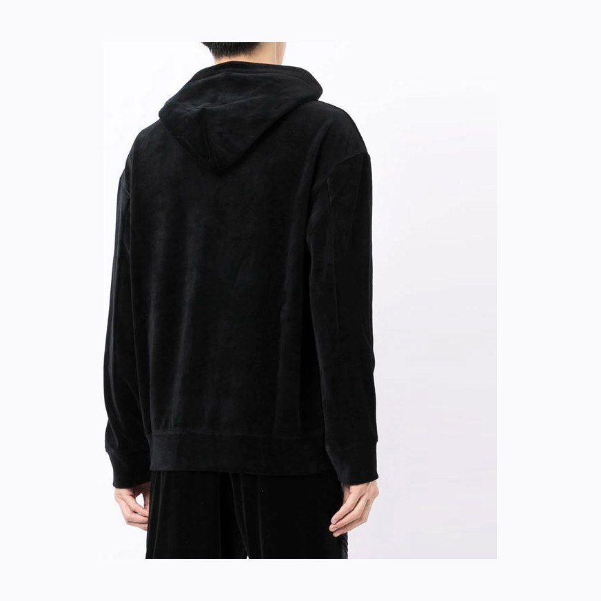 Emporio Armani FW21 Velvet Hoodie Black