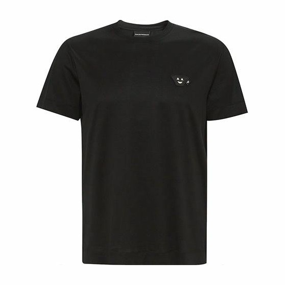 Emporio Armani SS22 Smiley T-Shirt Black