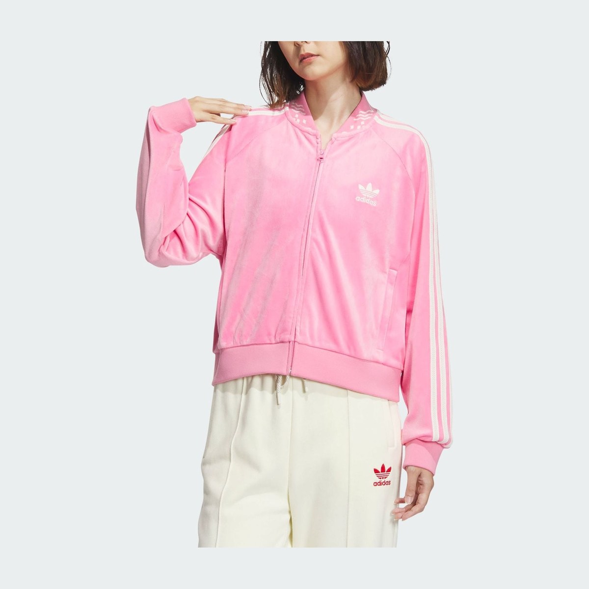 adidas Originals x FEIFEI RUAN FW23 Velvet Track Jacket Pink