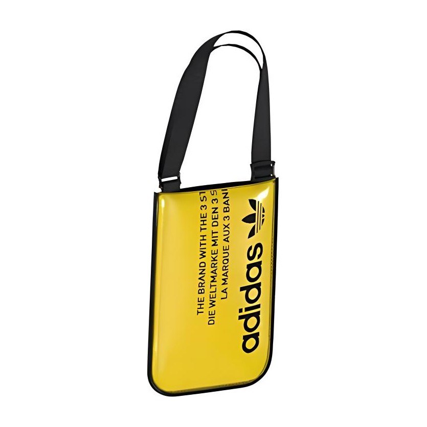 adidas Originals Pouch Glossy Leather Logo Shoulder Bag Yellow