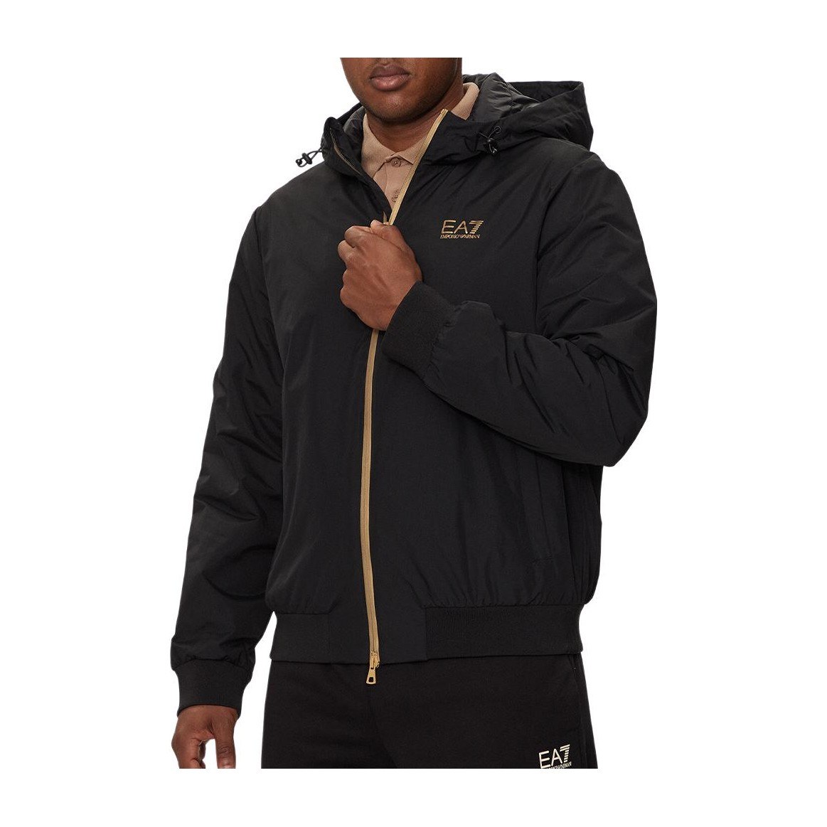 Emporio Armani EA7 Black Hoodie Jacket